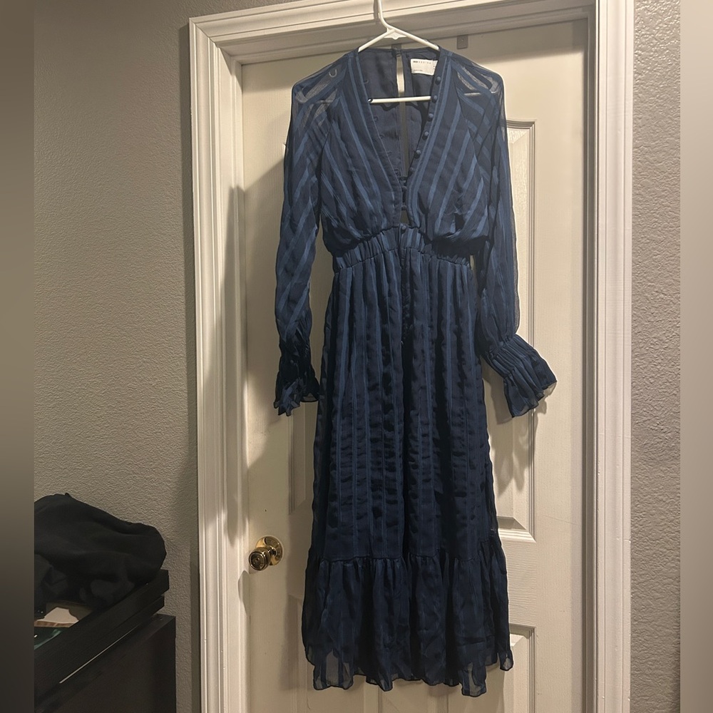 asos designs navy blue dress sz 4